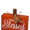 GlitzHome® Fall Wooden Pumpkin Tabletop Sign Set